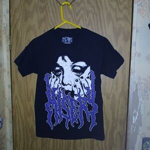 Misery World Wide Graphic T-Shirt Men's Size Small Black Misery Logo 100% Cotton
